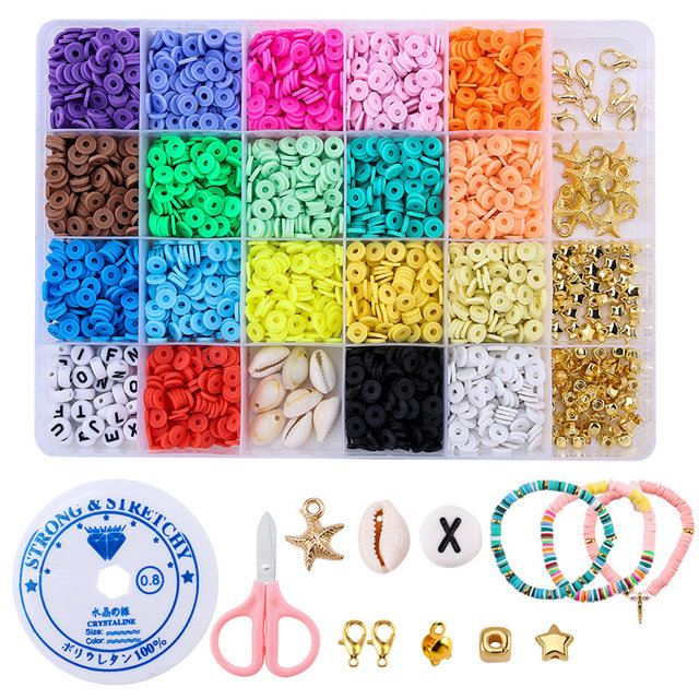 6MM Flat Round Clay Beads Kit Metal Spacer Beads For Jewelry Marking DIY  For Bracelets Necklace Earring Handmade Craft Findings - AliExpress